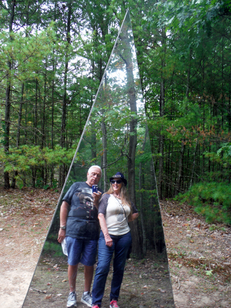 The two RV Gypsies reflected into the mirror pyramid.